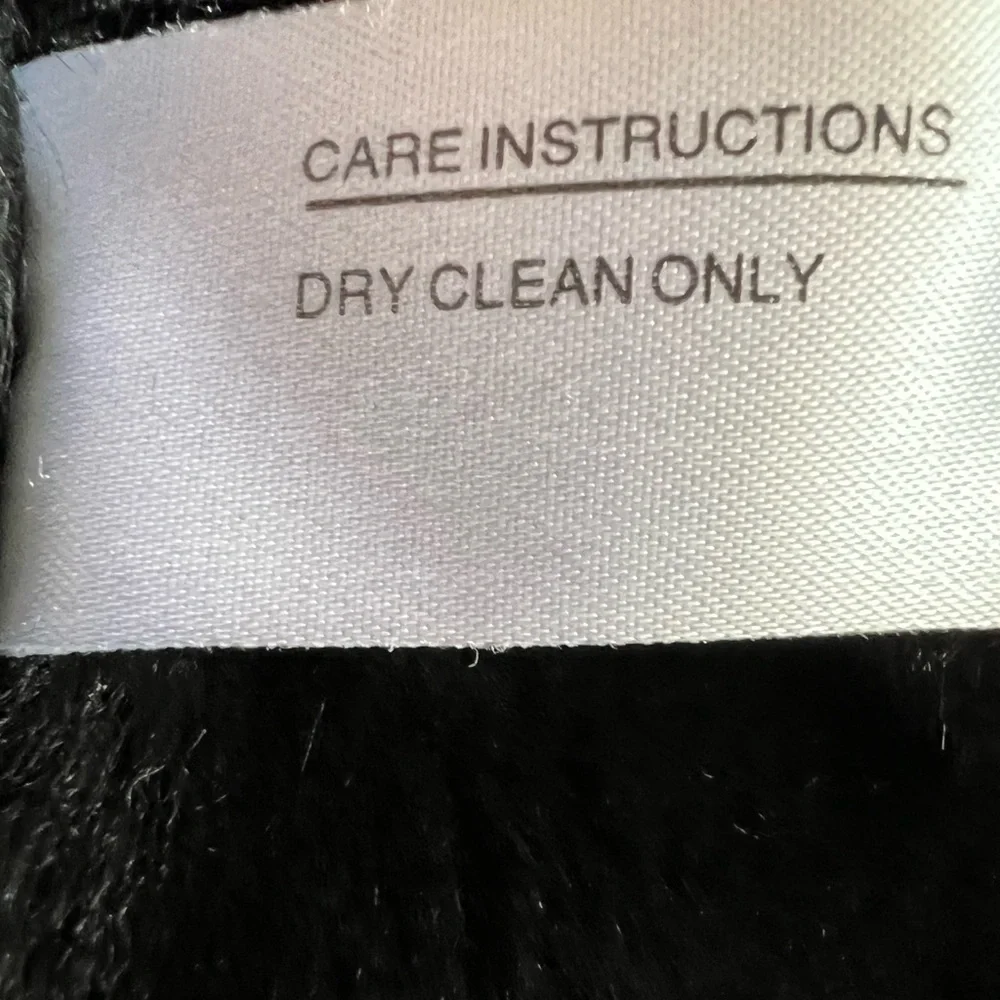 Gallery Faux Fur Black Women Jacket Size Small Removable Collar